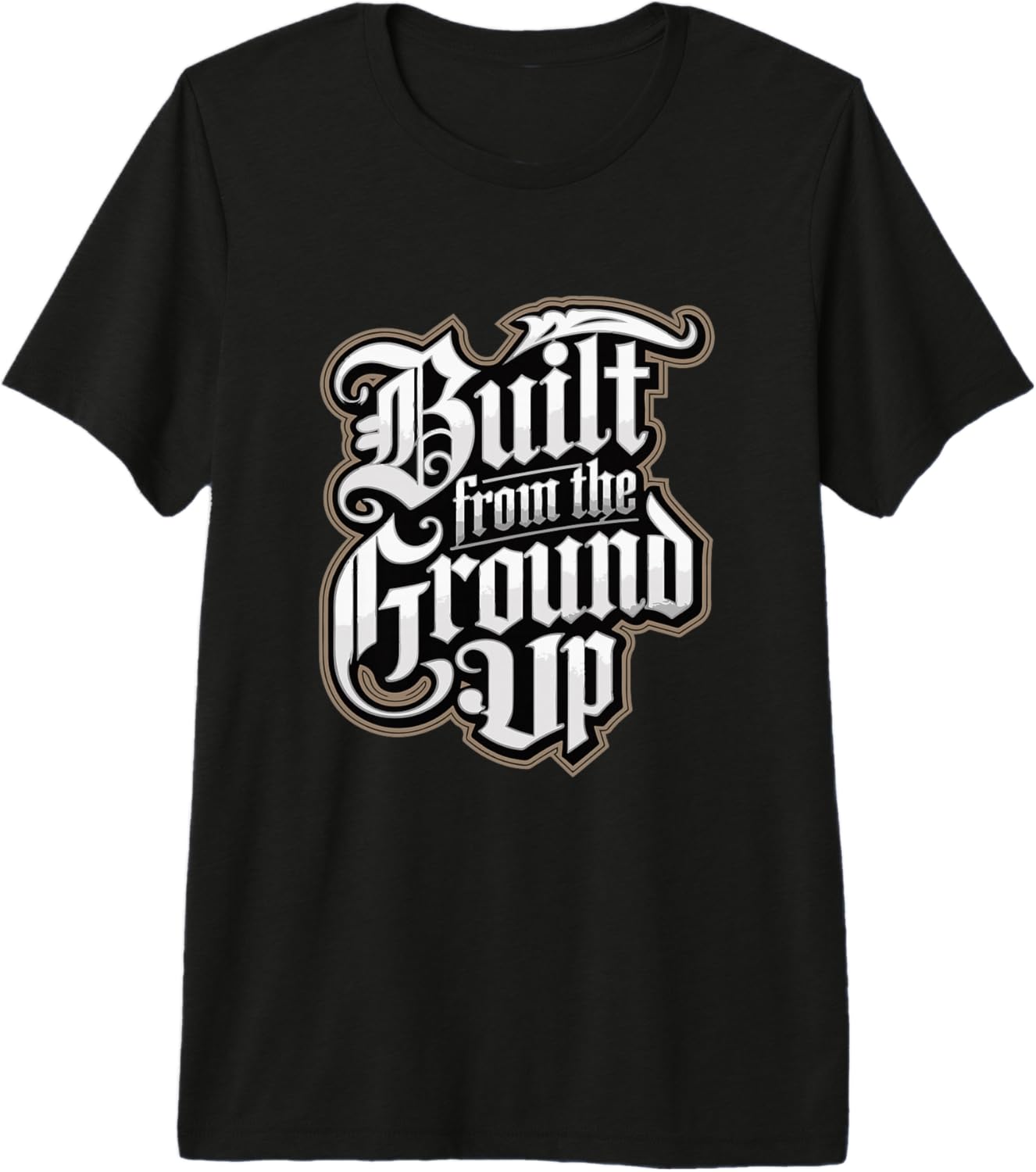 

Built FromThe Ground Up Hiphop Urban Streetwear Premium Tri-blend T-Shirt 5XL різнокольоровий