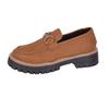 British Style Large Size Loafers Women's 2025 New Fashion Versatile Retro Color Matching Casual Thick Heel Platform Single Shoes