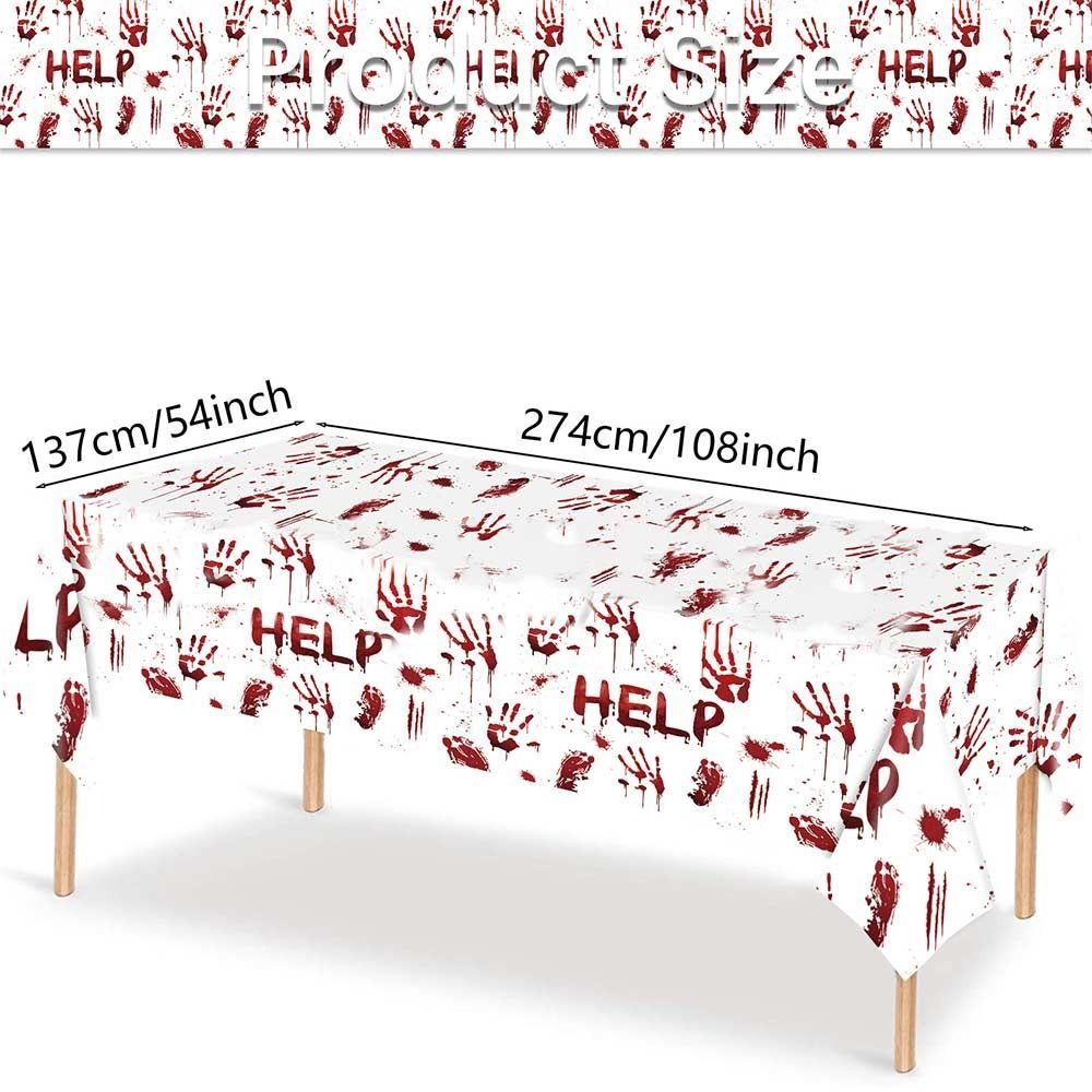 Disposable Plastic Halloween Tablecloth Bronzing Table Decoration Disposable Tablecloths Pumpkin Ghost Table Cover Halloween