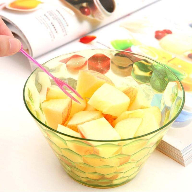 50 Stück Bunte Bento Lebensmittel Gebäck Obst Picks Gabeln Lunchbox Zubehör Deko Werkzeug Zufällige Farbe