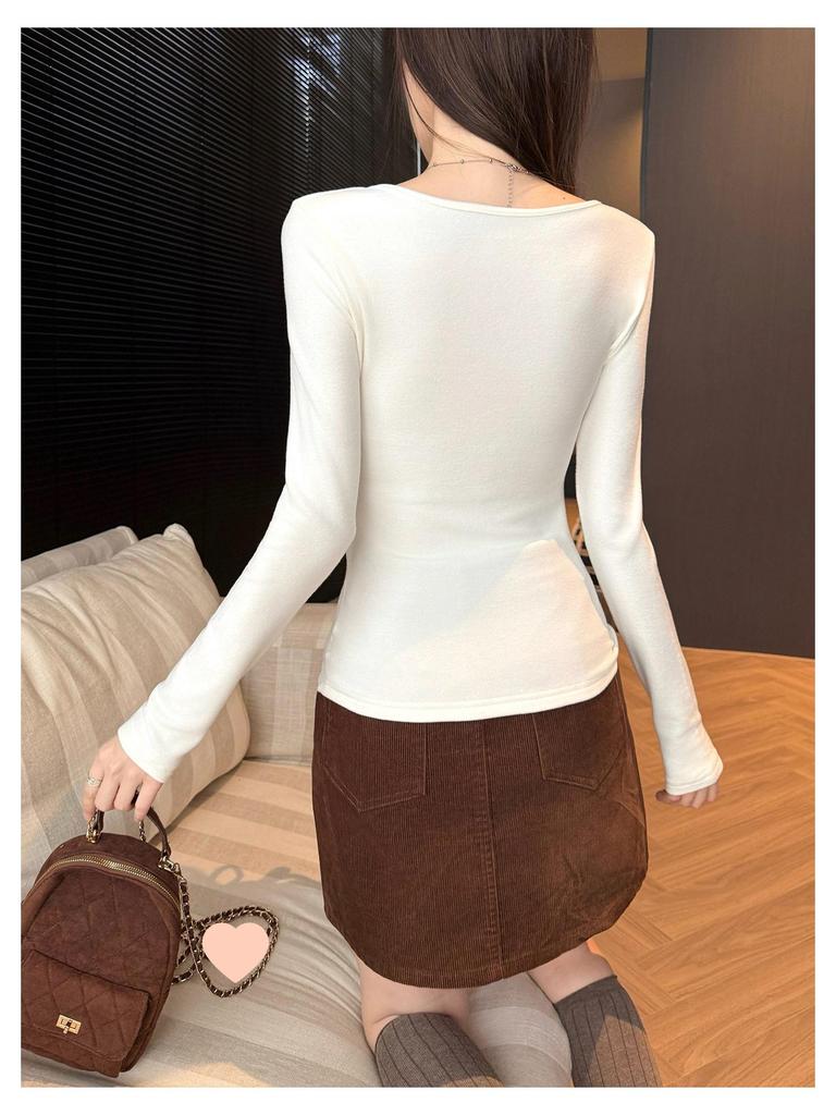 Women's Lace V-Neck Knit Top with Bow Tie - Long Sleeve, Autumn/Winter Design