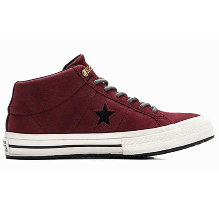 Converse One Star Retro Sports Casual Slip Resistant Durable Low Top Skate Shoes Unisex Sneakers Burgundy 162549C