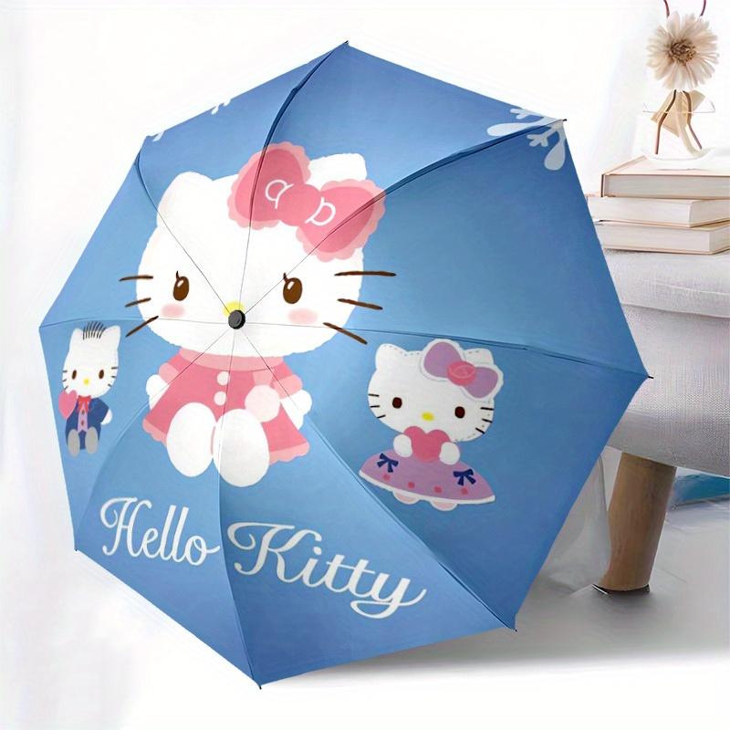 1pc Hello Kitty Winter Edition Umbrella with Plastic Handle,Suitable for All Seasons Home Travel Outdoor UmbrellaSanlio542