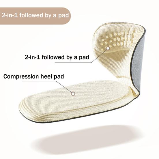 2 Pairs Breathable Heel Liner T-Shaped Heel Grips for Shoes Anti-Slip Cushion Pads for Loose Shoes Blister Prevention Size Adjuster for Heels