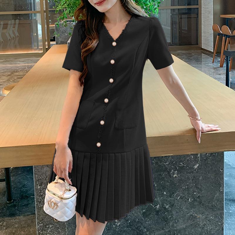 ZANZEA Women Summer Casual V-Neck Solid Color Short Sleeve Dress