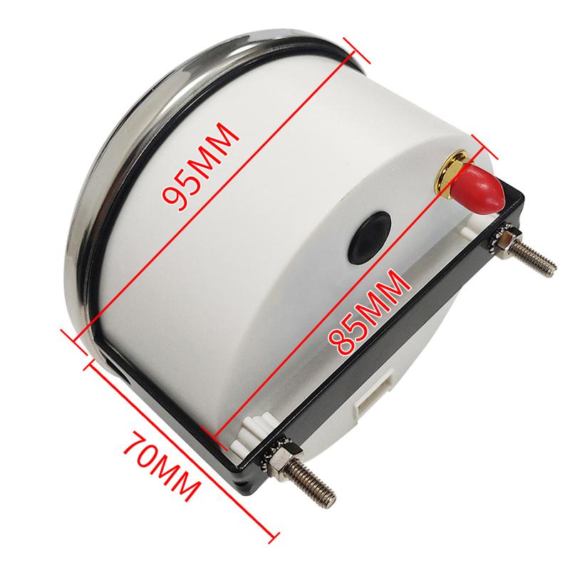 Waterproof 85mm 0-999 km/h MPH Knots GPS Speedometer Odometer Trip Tachometer Hours with Fuel Voltmeter Water Temp for Boat Car