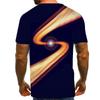 Summer Round Neck 3D Creative Vision Print Top Fashionable Casual Short Sleeved Men's T-shirts