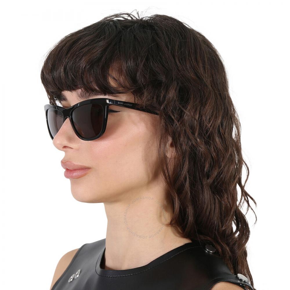 Saint Laurent Dark Grey Cat Eye Ladies Sunglasses Sl 515 001 58