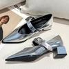 Pointed Toe Mary Jane Fashion Shallow Low Heel Women Shoes Casual Lady Ankle Strap Single Pumps Pointed Toe Square Pumps