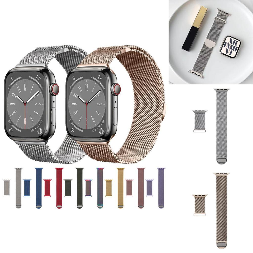 Pulseira Metálica Magnética 3D para iWatch 38mm 40mm 41mm com Fecho Magnético Contínuo para Uso no Escritório