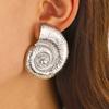 Orecchini Punk Boho a Bottone Grande Conchiglia Lumaca per Donne alla Moda Unici Massicci Piercing Accessori Vacanza Regali di Compleanno Anniversario