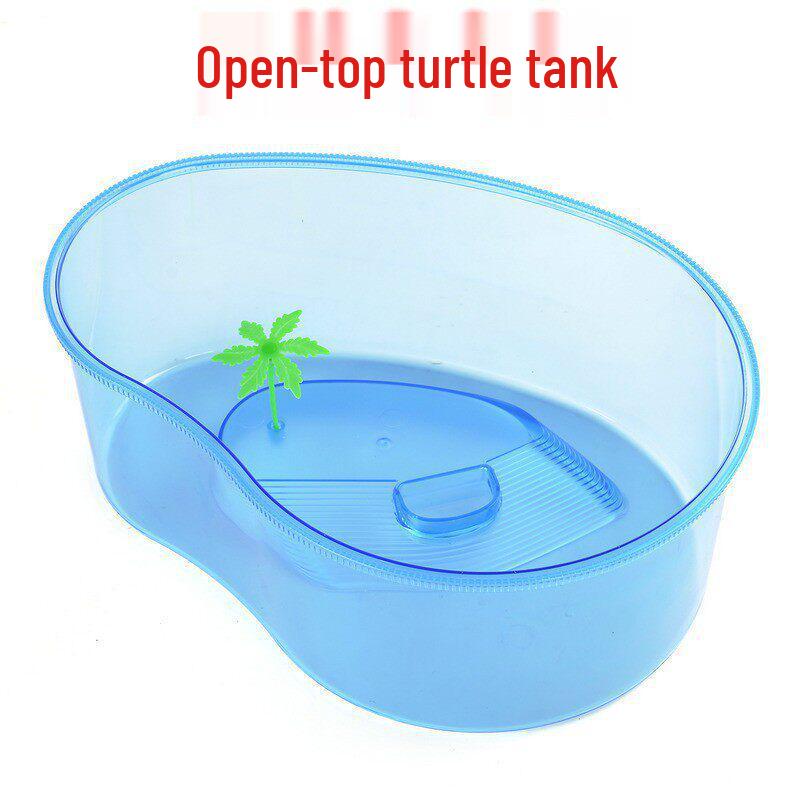 Turtle Tank with Basking Platform: Small Habitat for Juvenile Turtles and Amphibians