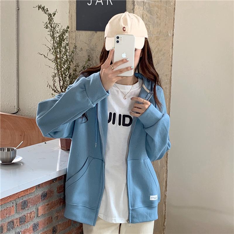 Women's Versatile Thin Hooded Sweatshirt - Korean Style BF and Lazy Fit for Spring, Autumn and Winter