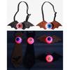 4 Halloween bat glowing black and holiday children's adjustable elastic band tie, suitable Halloween costume parties
