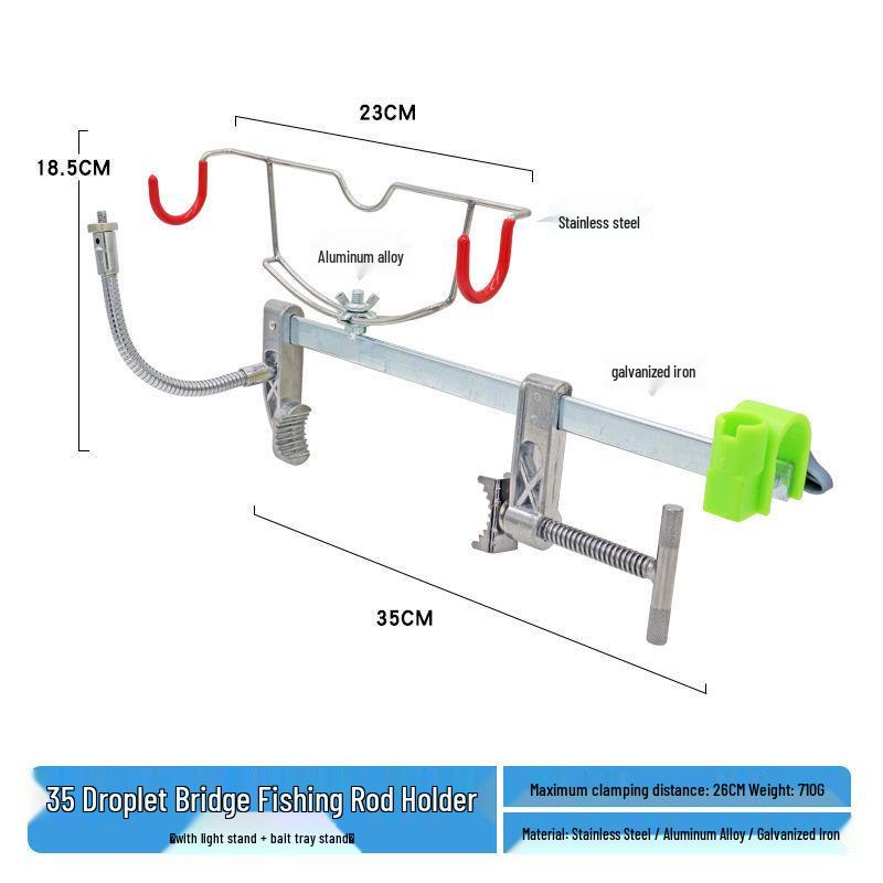 Multi-Functional Fishing Rod Holder for Ice, Boat, and Raft Fishing