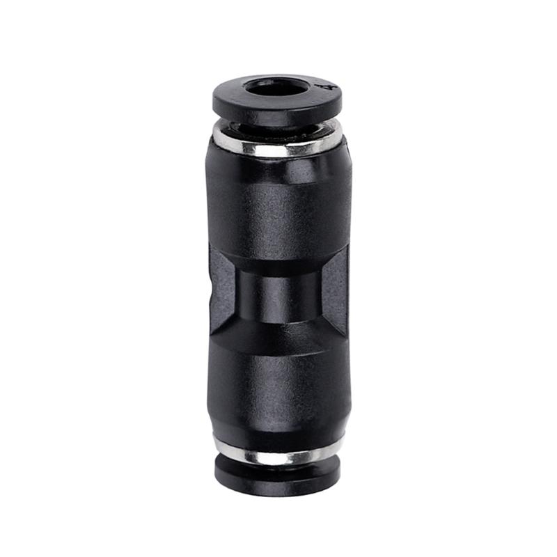 

Black PU4 Tube Fitting Tube Connector Pneumatic Feed Pipe Extension Joint For PTFE Tubes In 3D Printers 1