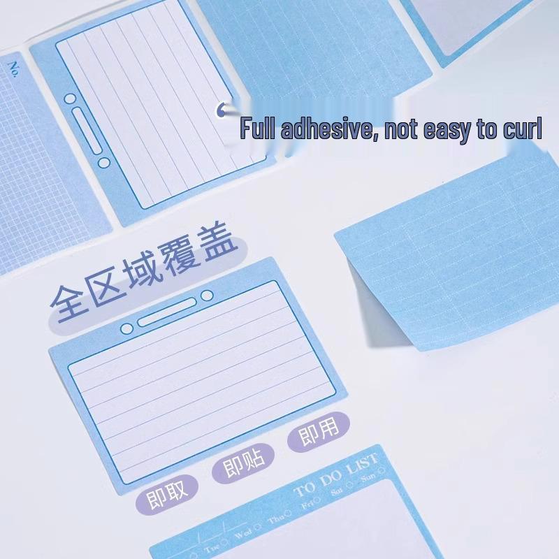 Tearable Sticky Note Pads - Strong Adhesion, Ideal for Office Use
