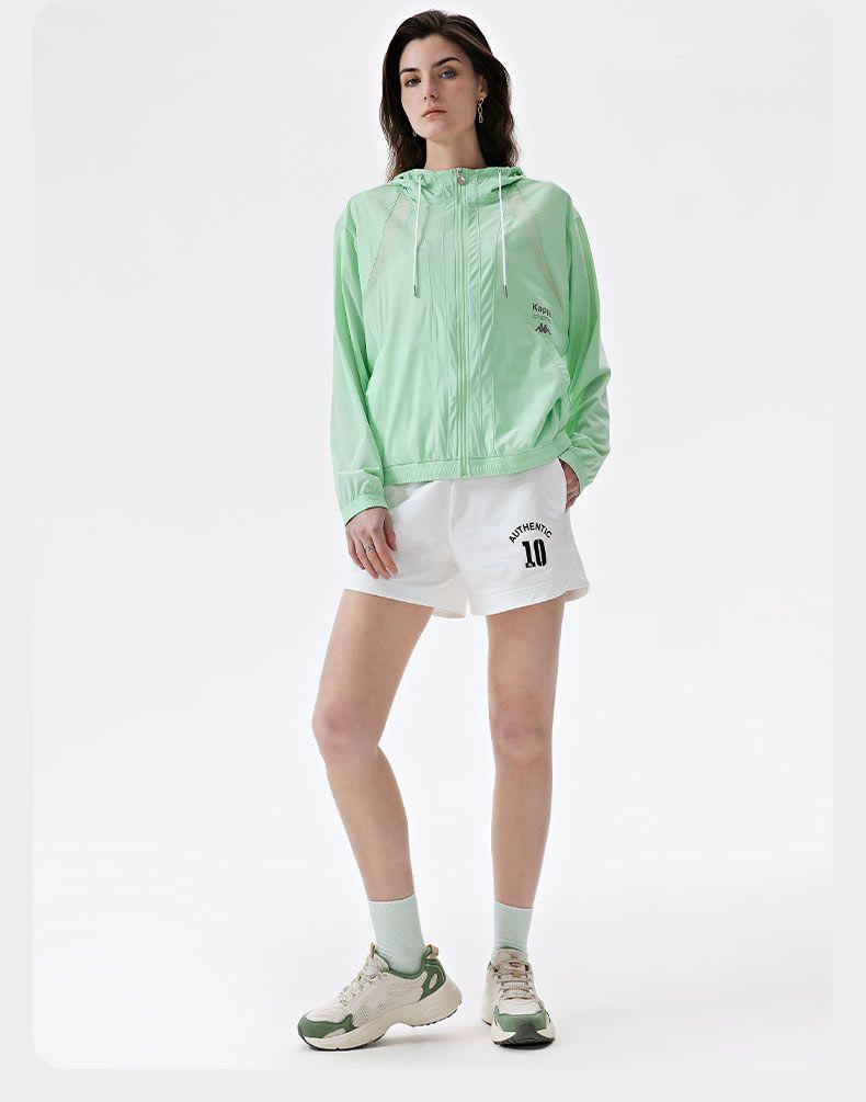 Kappa Air Conditioning Shirt, Women's Summer Hooded Breathable Cardigan, Outdoor Skin Jacket