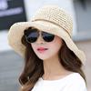 Handwoven Straw Hat For Women With Large Brim Summer Sunshade Foldable Sun Hat For Beach And Outdoor Use