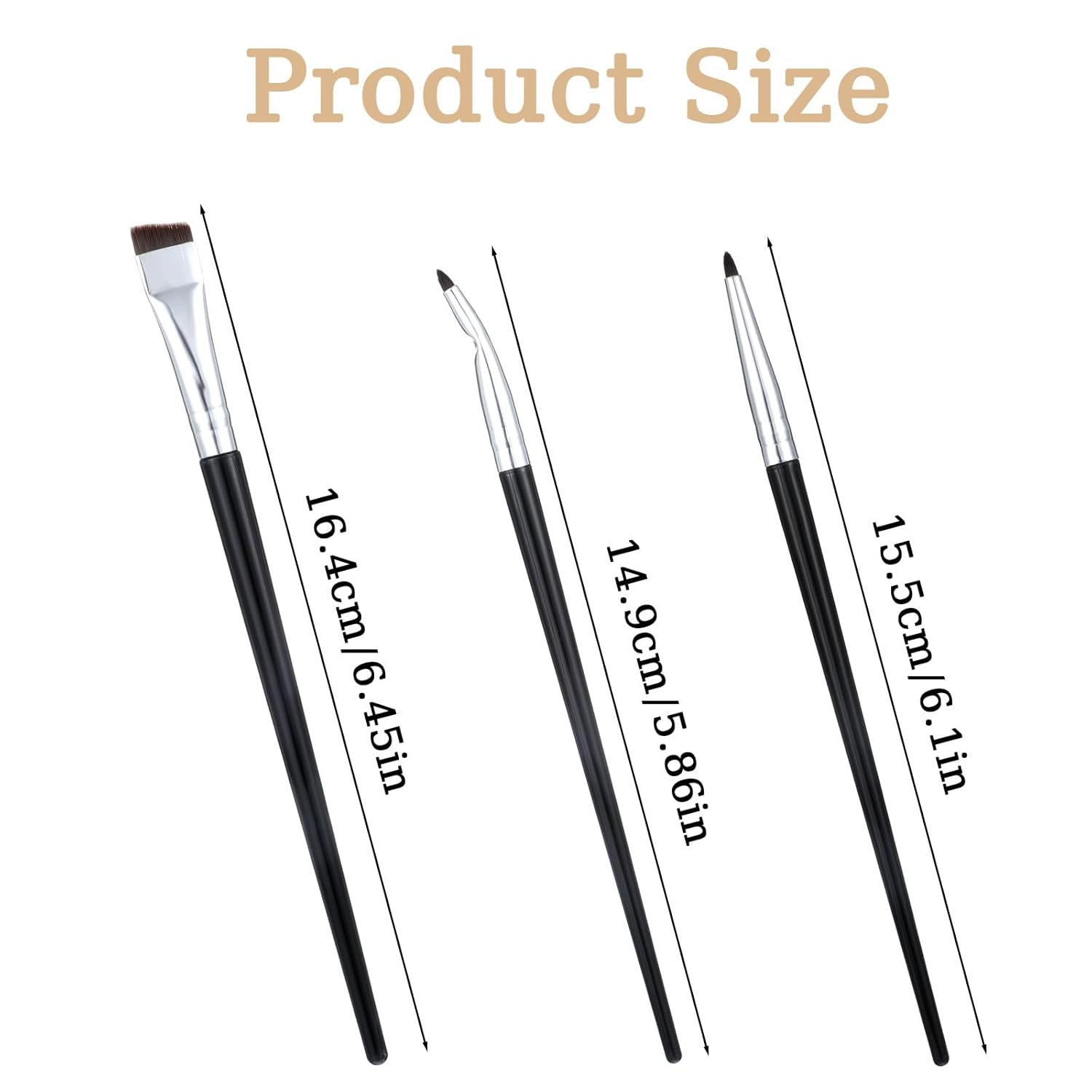 6 PCS Thin Eyeliner Brush Set, Fine Angled Eyeliner Brushes Angled Eye Liner Brush Ultra Fine Bent Makeup Brushes Pointed Round Eye Liner Makeup Tool