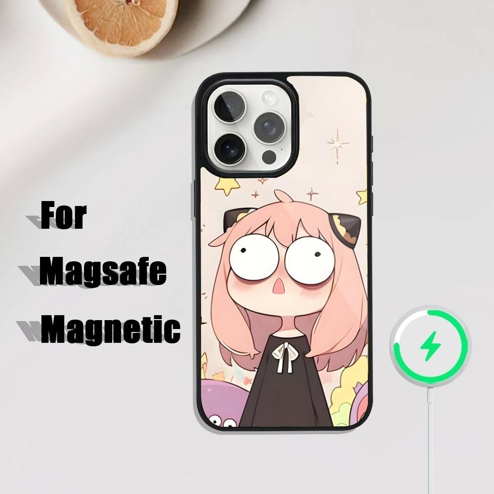 

Cute A-Anya Cartoon Phone Case For iPhone 17,16,15,14,13,12,11,Pro,Max,Plus,Mini,SE4,E Magnetic Magsafe Wireless Charging iPhone17