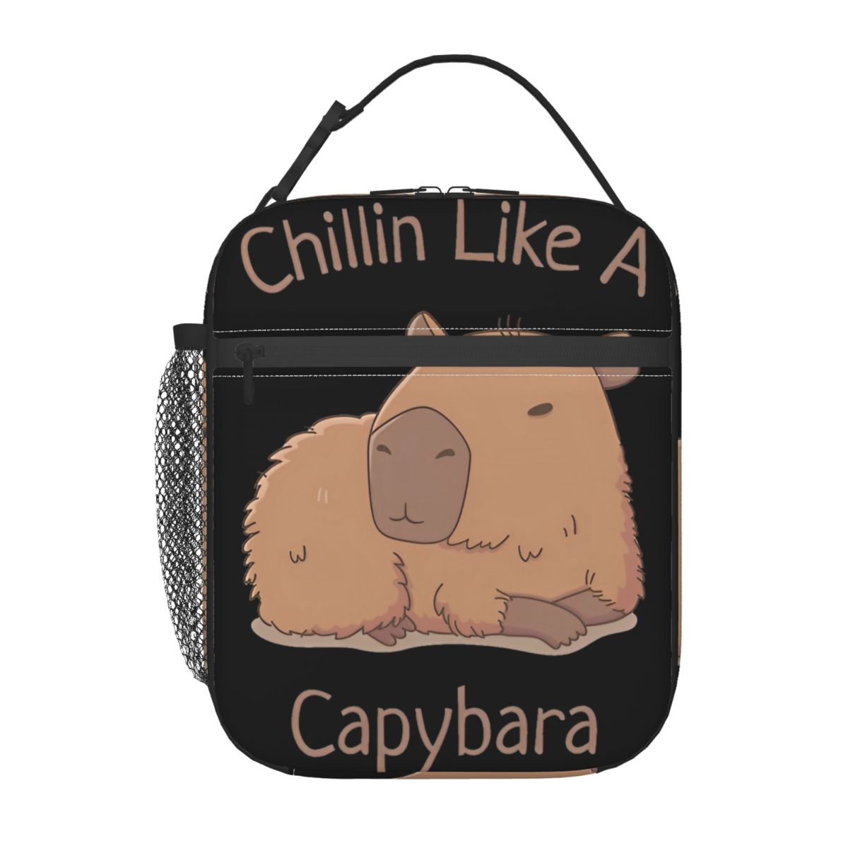Chilin Like A Capybara Thermal Insulated Lunch Bag for Office Portable Bento Box Thermal Cooler Lunch Boxes One Size
