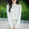 Women's Autumn Winter New Chinese Style Sweater Loose Long Sleeve Button Decor Casual Knitted Base Layer Top