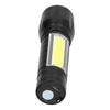 Tragbare USB Wiederaufladbare Taschenlampe Zoombar Handlampe Taschenlampe mit COB Seitenlicht