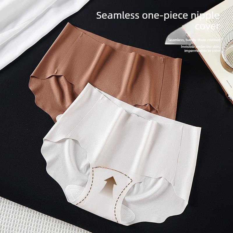 Lady Plus Size Summer Camellia Fragrance Without A Scratch Mulberry Silk 10A Antibacterial Extension Crotch Triangle Briefs
