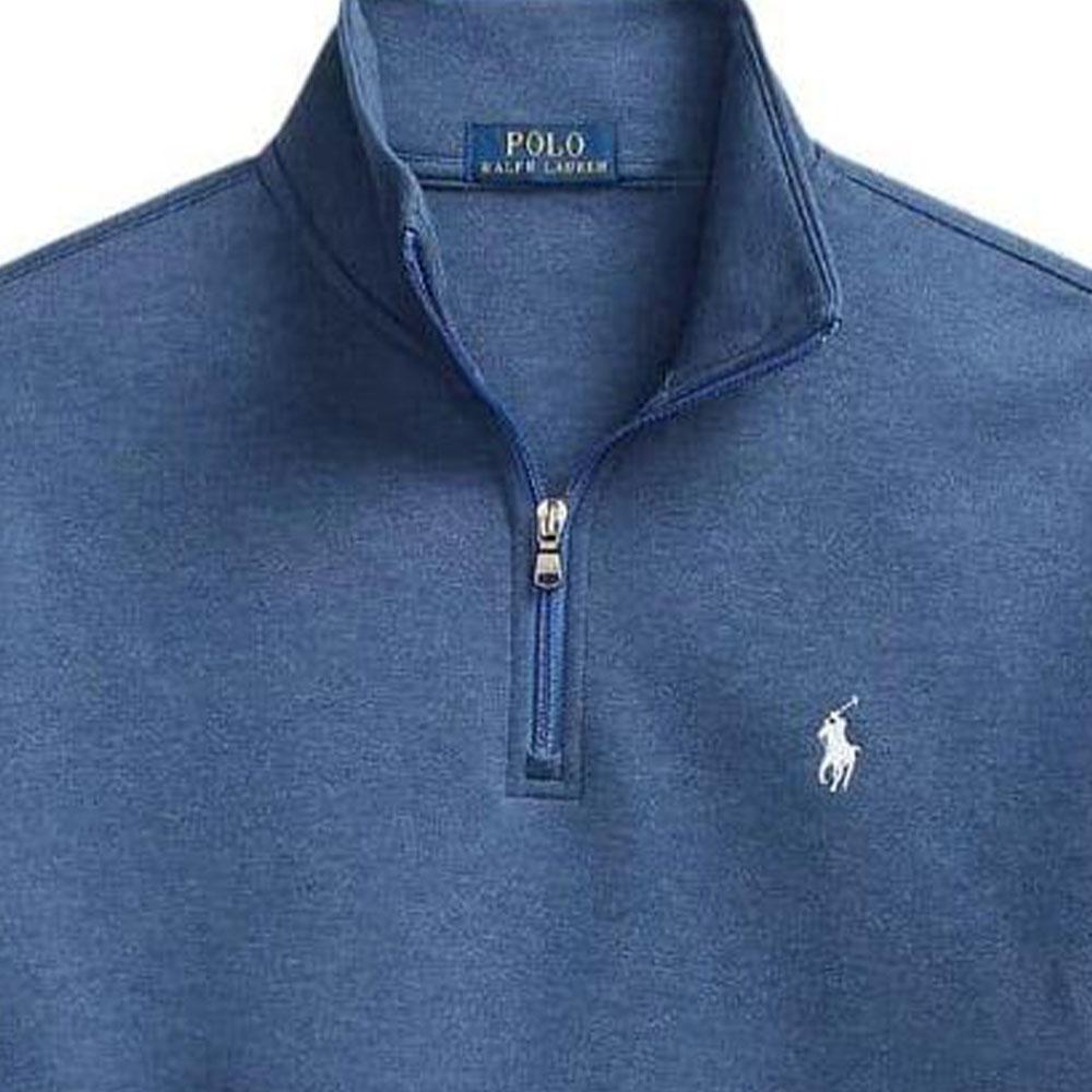 Polo Ralph Lauren Logo Embroidered Stand Collar Long Sleeve Sweatshirt Men Sweatshirt Blue 710922557-003