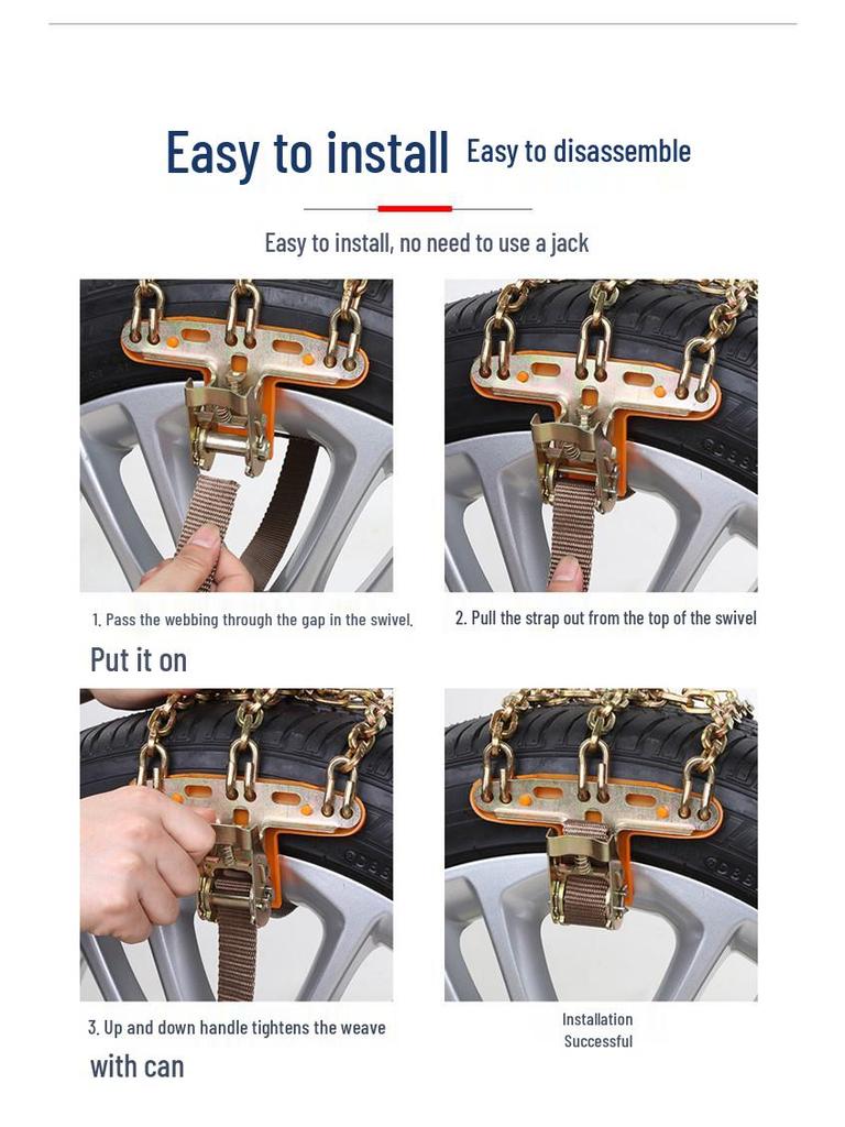 Anti-Skid Snow Chains for Jetour X70S, MX90, X95, X70 PLUS, Coupe Tires