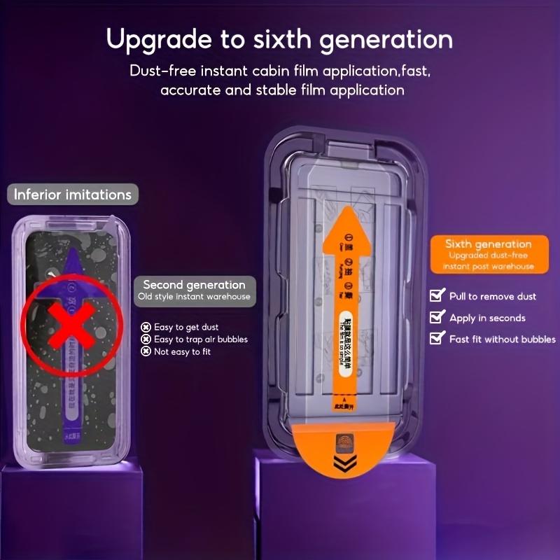 Blickschutz Panzerglas Displayschutzfolie für iPhone 16 Pro/15/14/13/12 HD, Anti-Peeping, Anti-Blaulicht