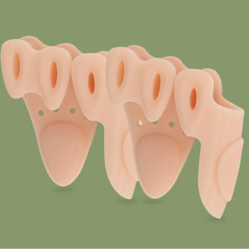 

Three-Hole Toe Separator & Bunion Corrector with Invisible Anti-Friction Cap One size бежевый
