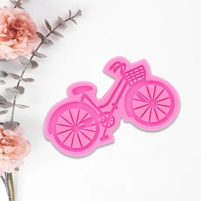 Fahrrad Schlüsselanhänger Form 3D Silikon Schokolade Seife Kuchen Fondant Cupcake-Kuchen Dekorationswerkzeuge Fahrrad Form Halskette Form