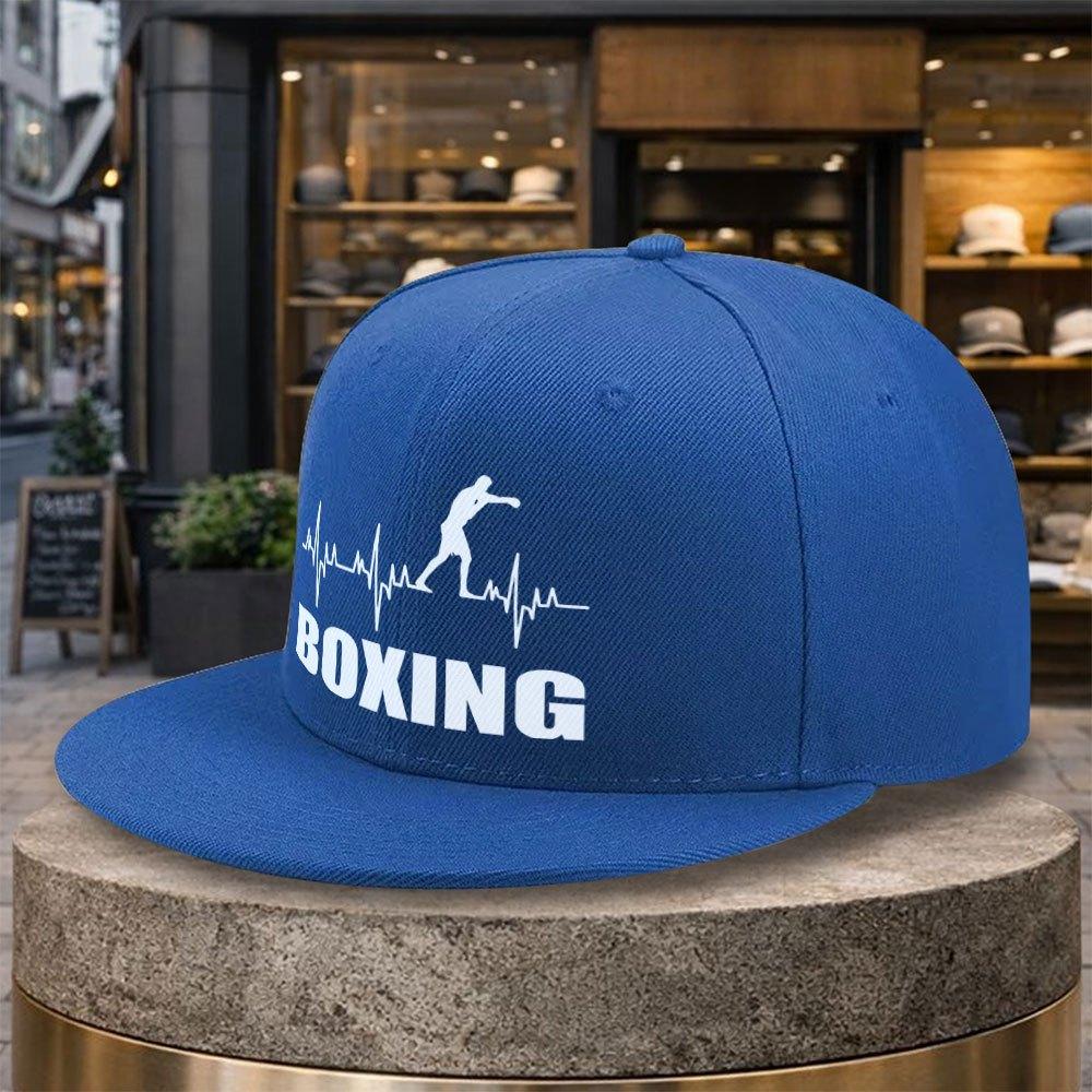 PC BOXING Print Baseballkappe für Verstellbare Snapback Flachschirmmütze mit BOXING-Thema Leicht Geeignet für Golf Reisen