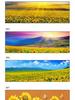 Sunflower Wall Art: Elegant Aluminum Alloy Frame for Living Room Décor