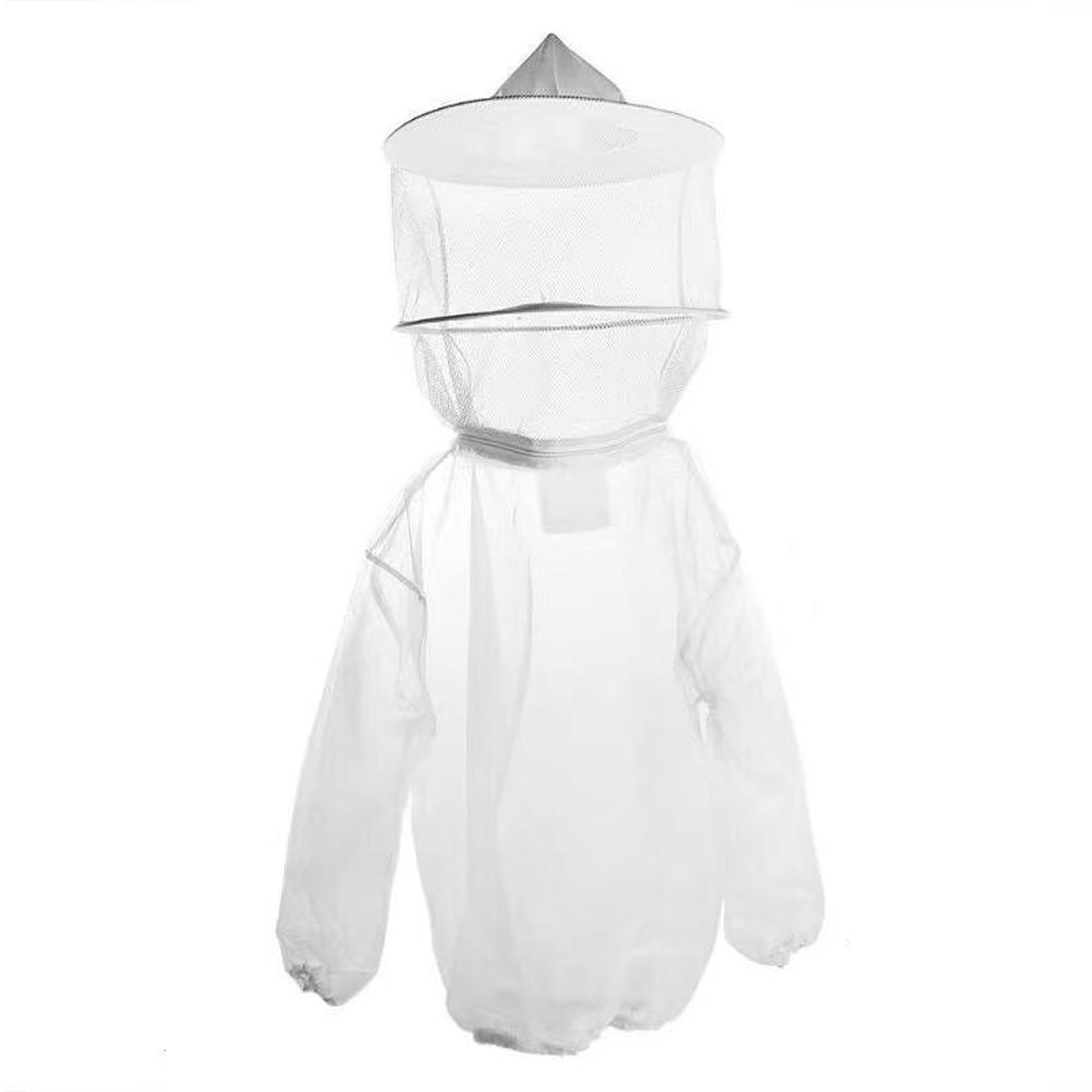

Breathable Beekeeping Suit Mesh Smock Half Body Beekeeper Clothes Wear-resistant Hooded Veil Anti-bee Suit Beekeeping белый