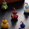 Prosperity and Fortune Ceramic Gourd Tea Pet Ornament for Tea Table and Room Decoration