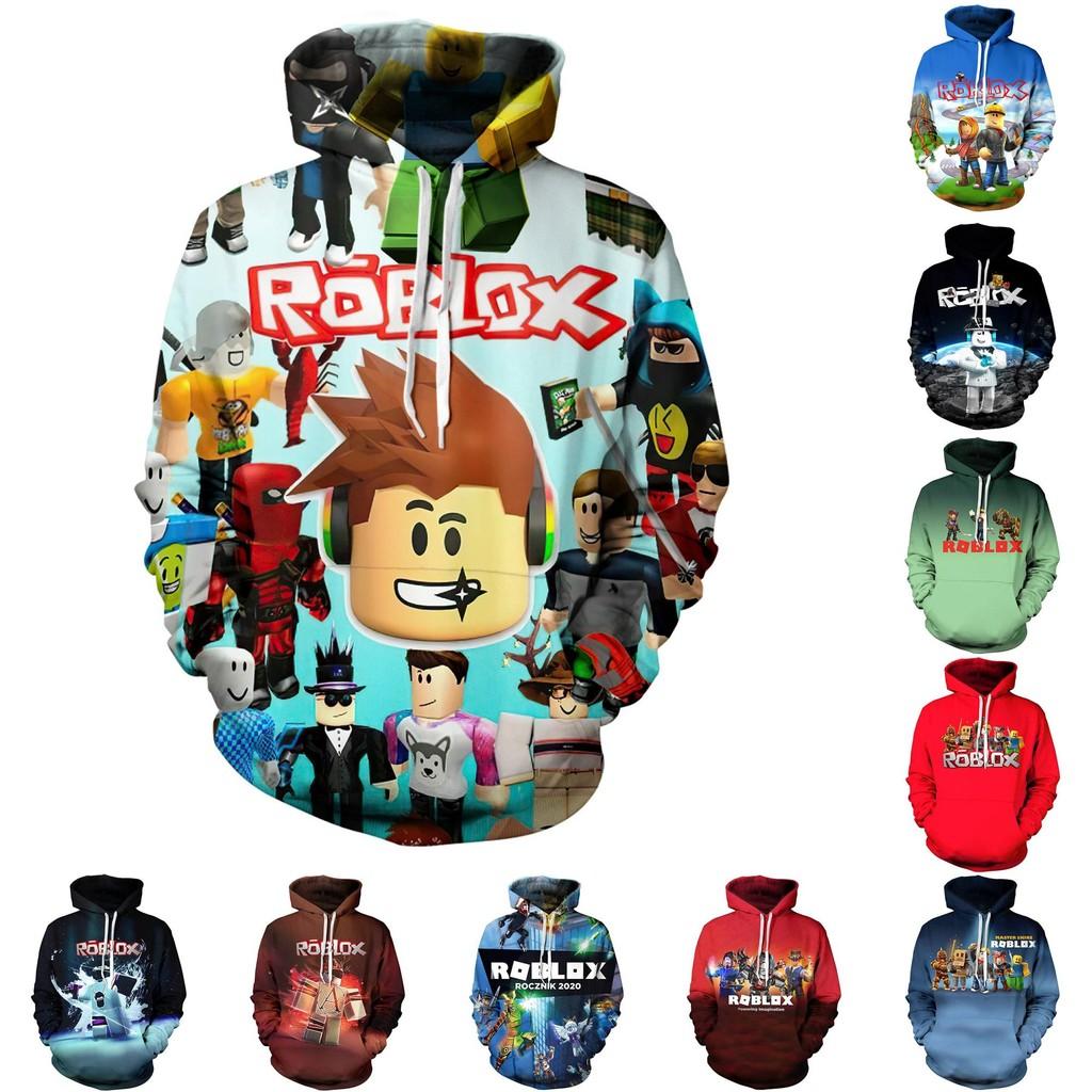 Trendiges Roblox Kapuzenpullover für Jugendliche mit Digitaldruck für stylische Kinder in verschiedenen Farben
