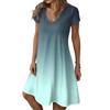 Women's Fashion Summer Casual Short Sleeve Floral Print Dresses