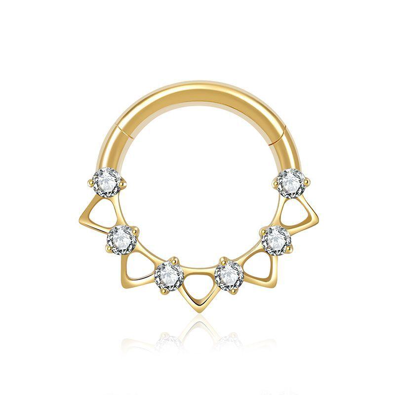 European American Body Piercing Jewelry G23 Titanium Alloy Nose Ring Zircon Fashionable Body Piercing Jewelry