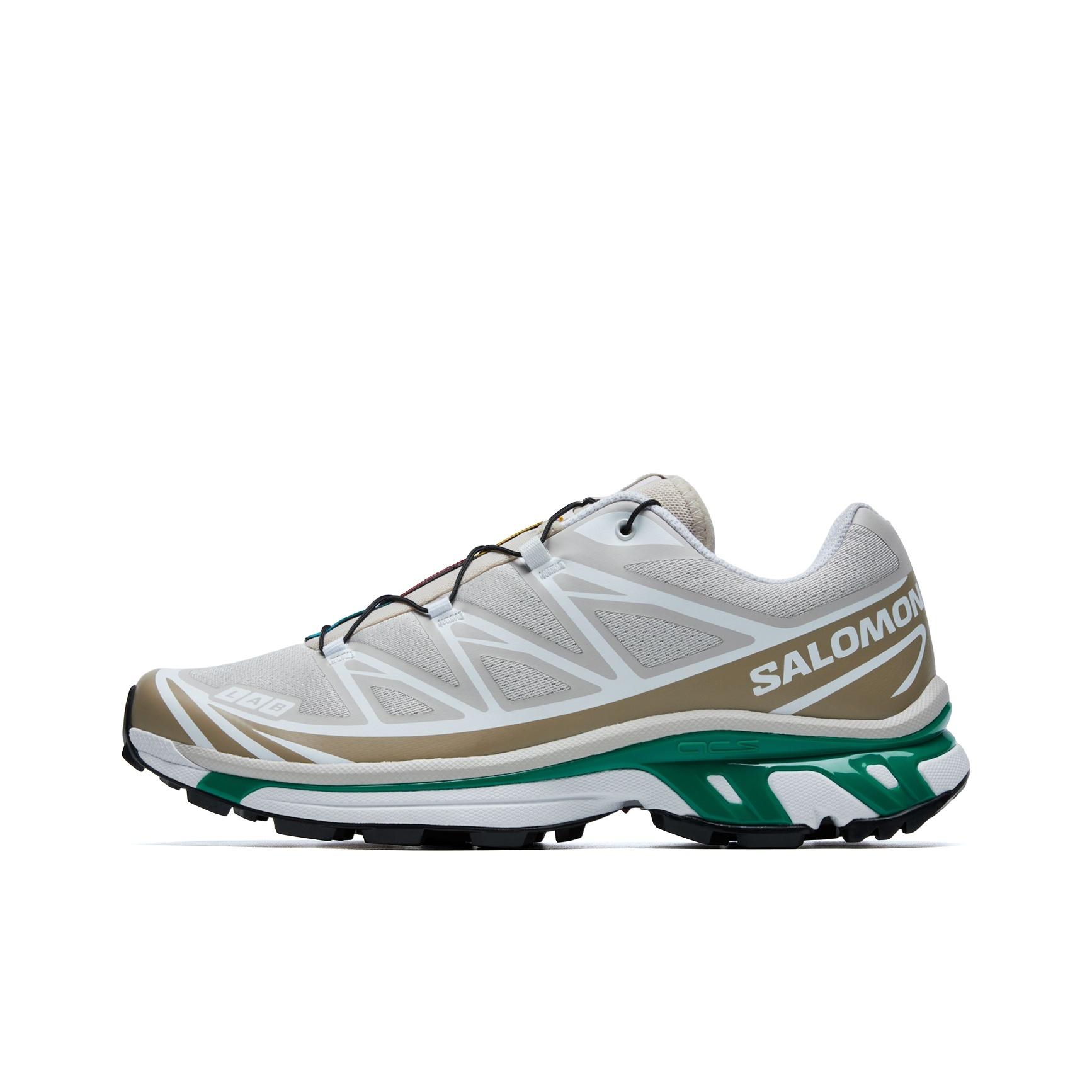 Salomon Unisex Cream/Green Xt-6 Rainy Day Chinchilla Sneakers Dynasty- L47864300 Cm