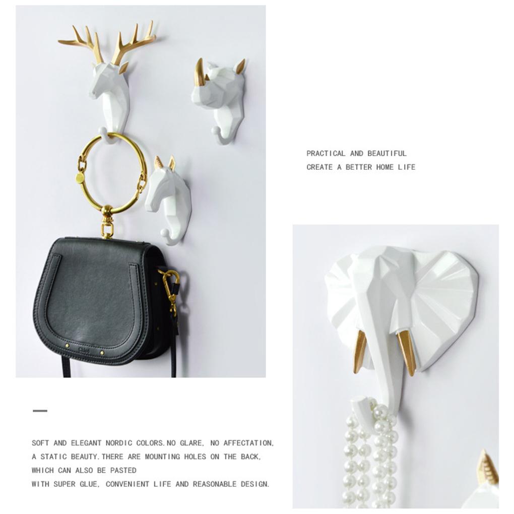 Robuster und langlebiger Schlüsselhaken mit Tierkopf für einfache Organisation Kleiderhaken mit Tierkopf