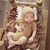 Infant Photography Outfit Bear Themed Soft Plush Set Baby Romper with Hat set Baby Dress Up set for Memorable Pictures