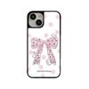Pink polka dot bow rabbit suitable for IPhone17 mobile phone case 15 matte PC16 girl 13 new 14 cute