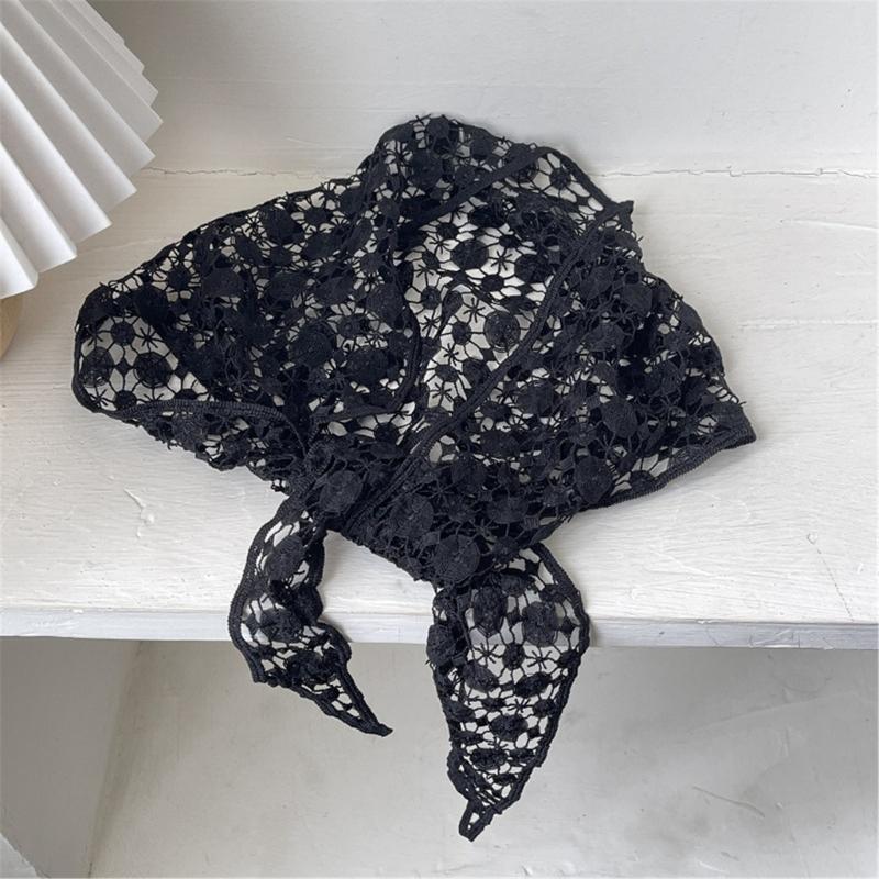 Ästhetischer Lochmuster-Schal Böhmischer Schal Kopfbedeckung Taillenschal Taschenband für Frauen Verschiedene Anlässe Beliebte Foto-Requisiten