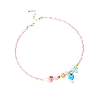 Versatile Bohemian Starfish Pendant Necklace Pearls Bead Jewelry Adjustable Length for Parties Holidays and Daily Wear