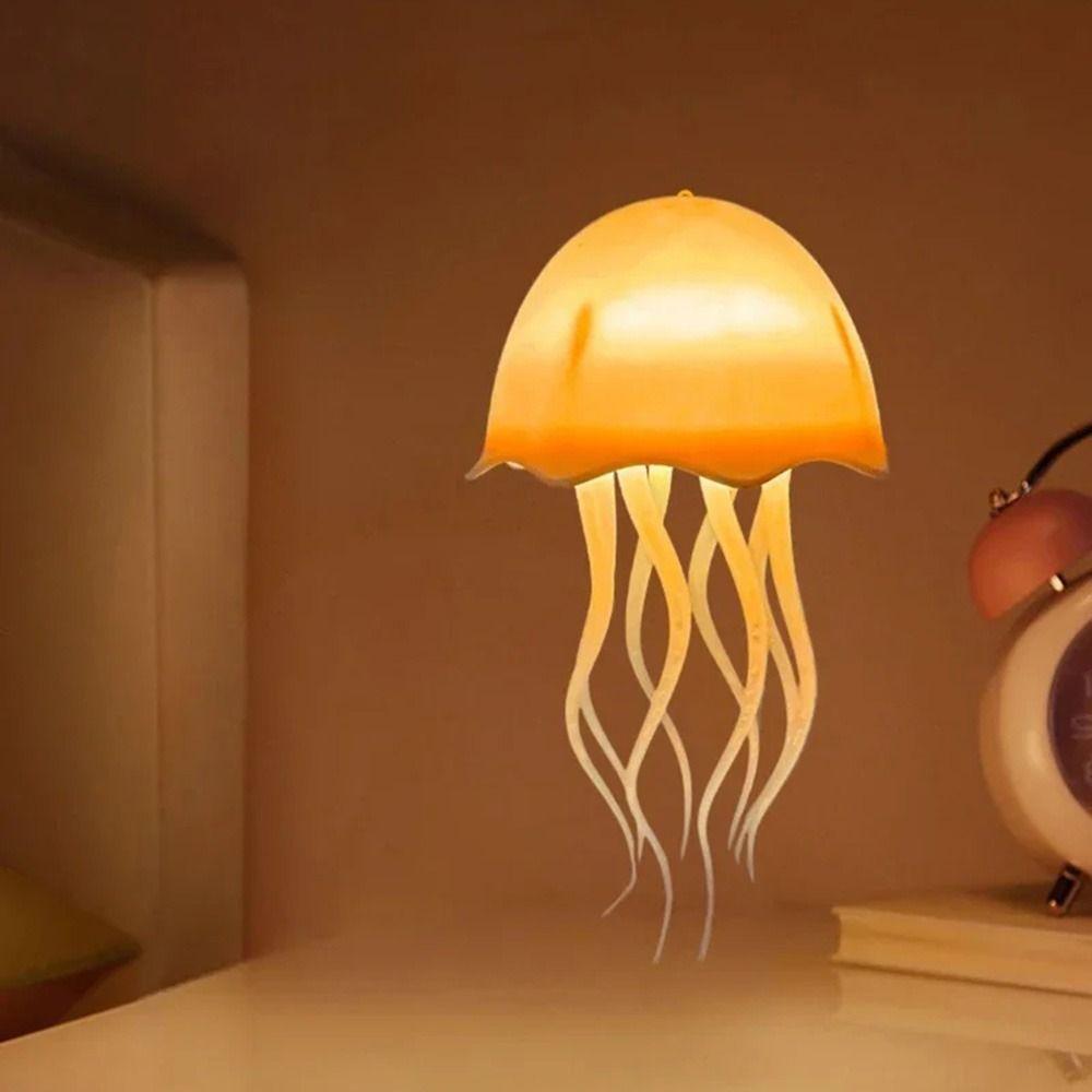 Adjustable 3D Floating Jellyfish Lamp Cartoon Jellyfish Table Lamp  Bedroom Decor