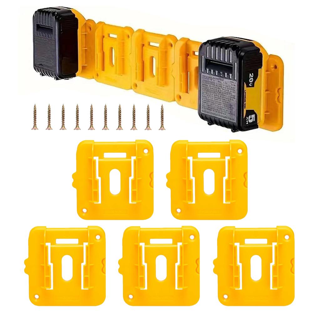 1/1/1PCS Battery Holder Storage Rack for Dewalt 18V 11V Li-ion Battery DCB111 DCB111,Wall Mount Battery Dock for Workbench