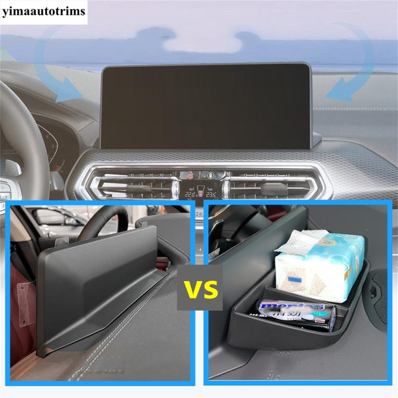 Caja de Almacenamiento de Instrumentos del Salpicadero del Coche Soporte Contenedor Portavasos Bandeja Accesorios Para BMW X3 G01 2018 - X4 G02 -